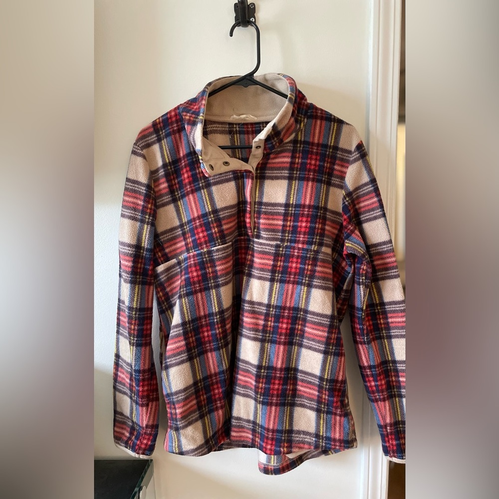 Plaid Pullover Sweatshirt